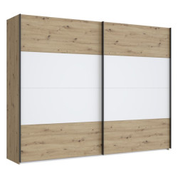Szafa przesuwna 270 cm Cismon NERS12411 dąb artisan/biały