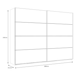 Szafa przesuwna 270 cm Cismon NERS12411 dąb artisan/biały