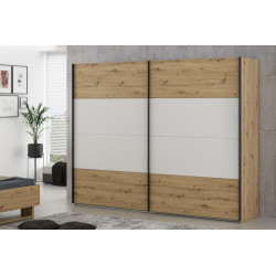 Szafa przesuwna 270 cm Cismon NERS12411 dąb artisan/biały