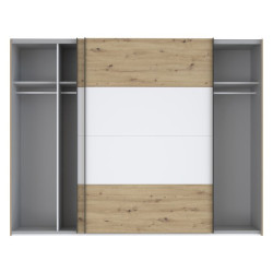 Szafa przesuwna 270 cm Cismon NERS12411 dąb artisan/biały