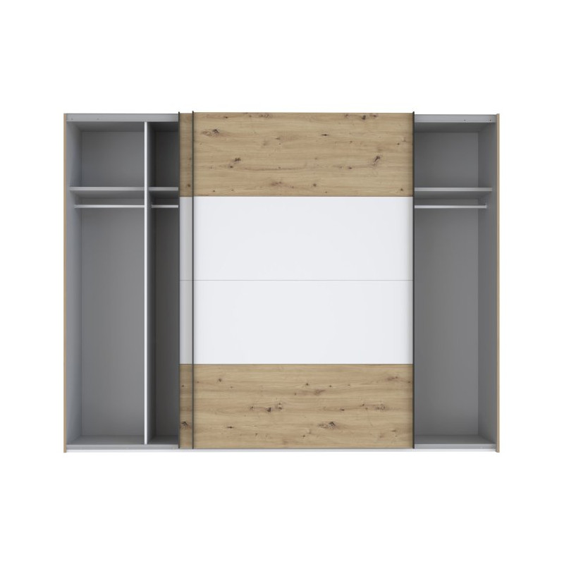 Szafa przesuwna 270 cm Cismon NERS12411 dąb artisan/biały