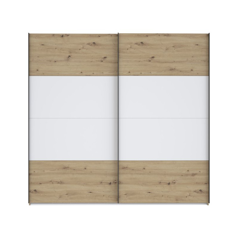 Szafa przesuwna 220 cm Cismon NERS924E1 dąb artisan/biały