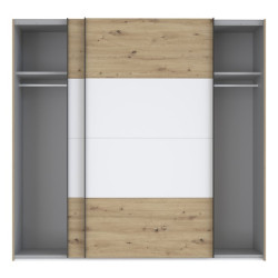 Szafa przesuwna 220 cm Cismon NERS924E1 dąb artisan/biały