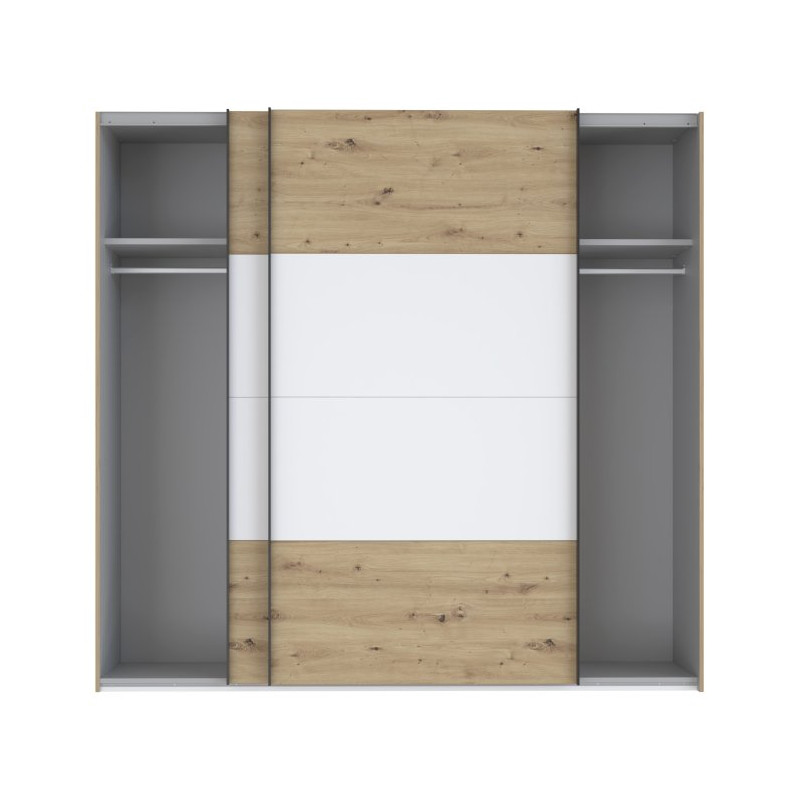 Szafa przesuwna 220 cm Cismon NERS924E1 dąb artisan/biały