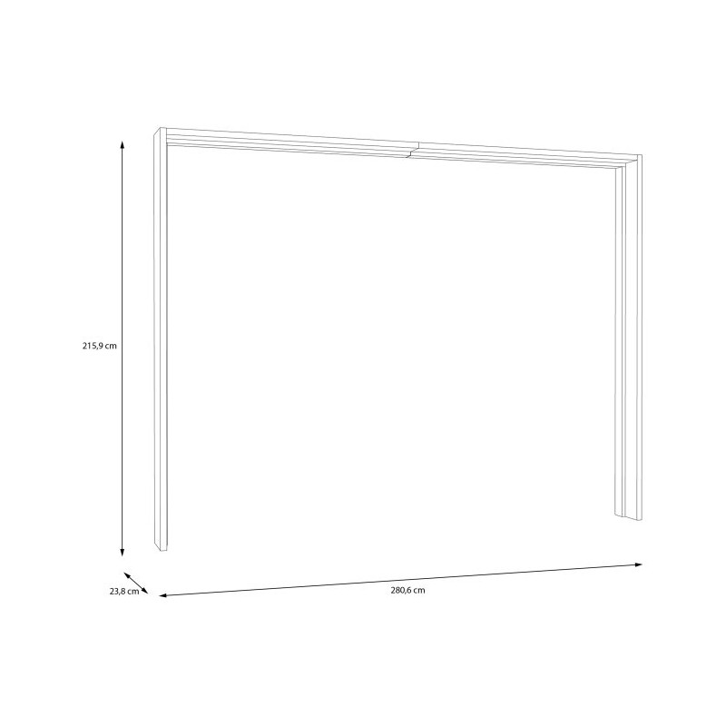 Listwa okalająca do szafy 270 cm Cismon LUXZ01 dąb artisan