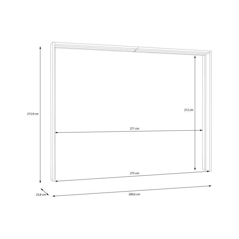 Listwa okalająca do szafy 270 cm Cismon LUXZ01 dąb artisan