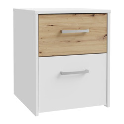 Szafka nocna 40 cm z szufladami Culgoa CUGK011 biały/dąb artisan