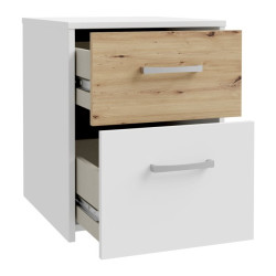 Szafka nocna 40 cm z szufladami Culgoa CUGK011 biały/dąb artisan