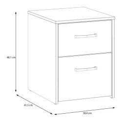 Szafka nocna 40 cm z szufladami Culgoa CUGK011 biały/dąb artisan