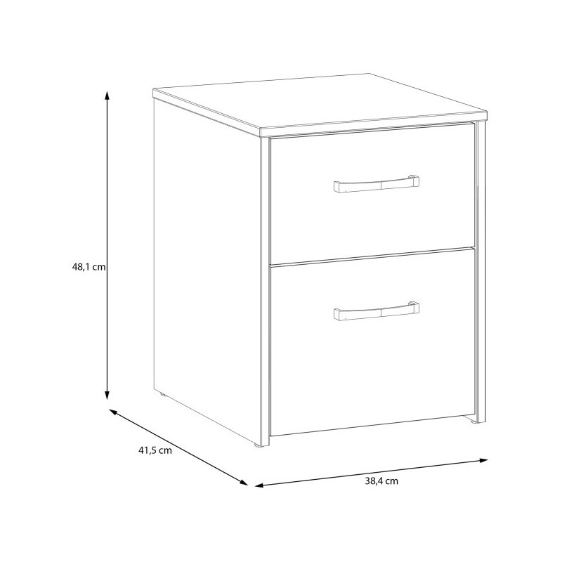 Szafka nocna 40 cm z szufladami Culgoa CUGK011 biały/dąb artisan
