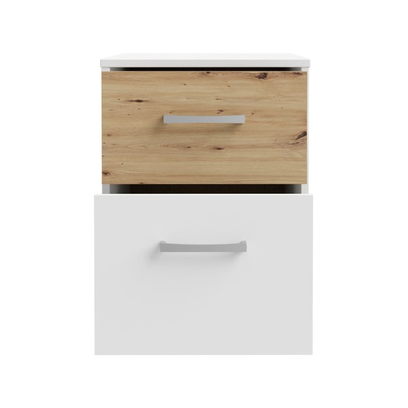 Szafka nocna 40 cm z szufladami Culgoa CUGK011 biały/dąb artisan