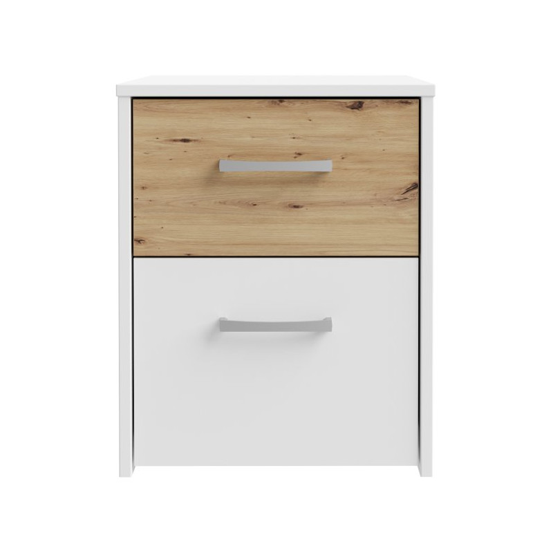 Szafka nocna 40 cm z szufladami Culgoa CUGK011 biały/dąb artisan