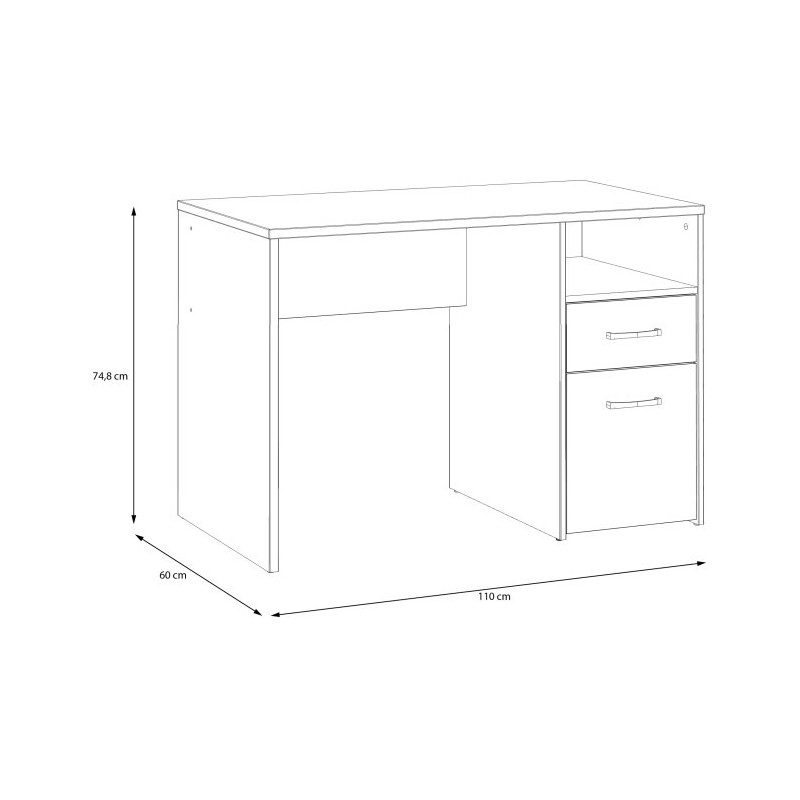 Biurko 110x60 cm Culgoa CUGB111 dąb artisan
