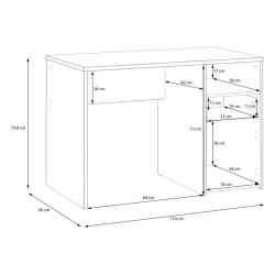 Biurko 110x60 cm Culgoa CUGB111 dąb artisan