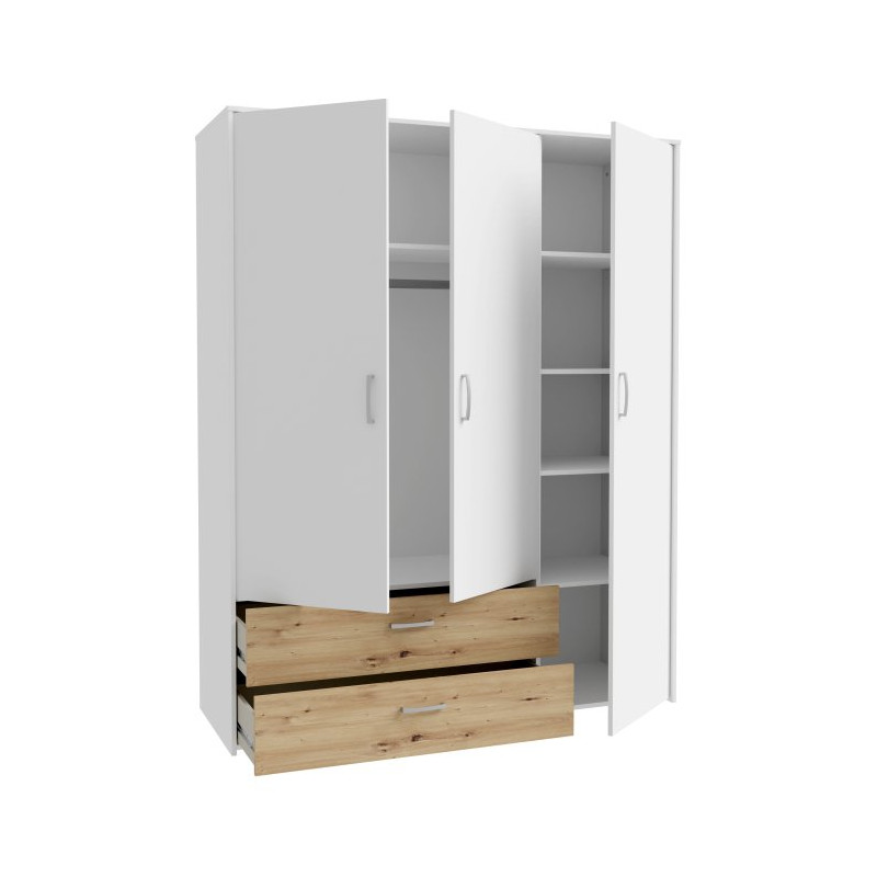 Szafa otwierana 150 cm Culgoa CUGS831 biały/dąb artisan