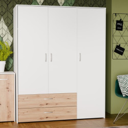 Szafa otwierana 150 cm Culgoa CUGS831 biały/dąb artisan