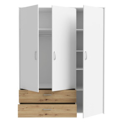 Szafa otwierana 150 cm Culgoa CUGS831 biały/dąb artisan