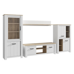 Biała meblościanka ELARA do salonu | Meble Forte