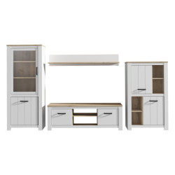 Biała meblościanka ELARA do salonu | Meble Forte