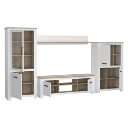 Biała meblościanka ELARA do salonu | Meble Forte