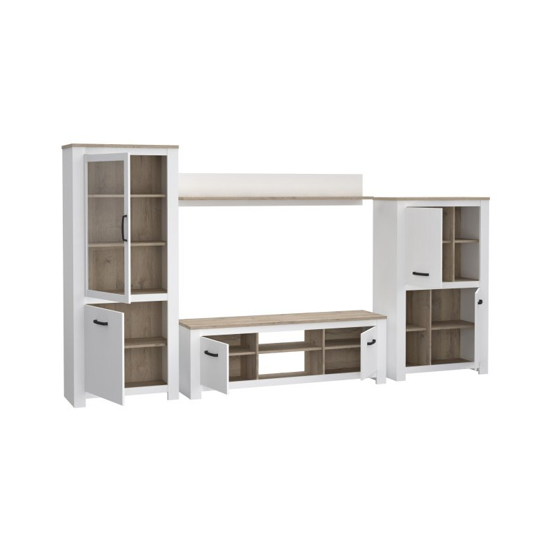 Biała meblościanka ELARA do salonu | Meble Forte