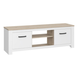 Szafka RTV 160 cm Elara ERXT131 biały/dąb bianco