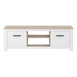 Szafka RTV 160 cm Elara ERXT131 biały/dąb bianco