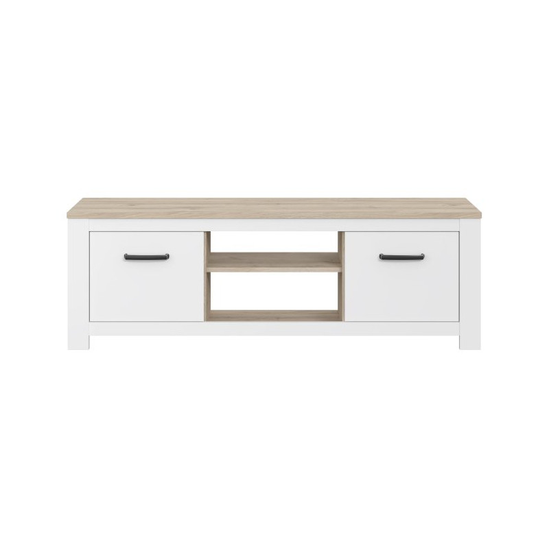 Szafka RTV 160 cm Elara ERXT131 biały/dąb bianco
