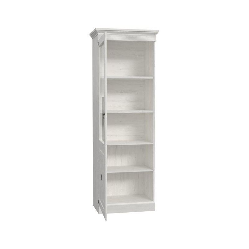 Wąska witryna 70 cm Encanto ENCV712L sosna biała