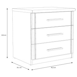 Szafka nocna 45 cm z szufladami Gloria GLRK03 dąb sonoma