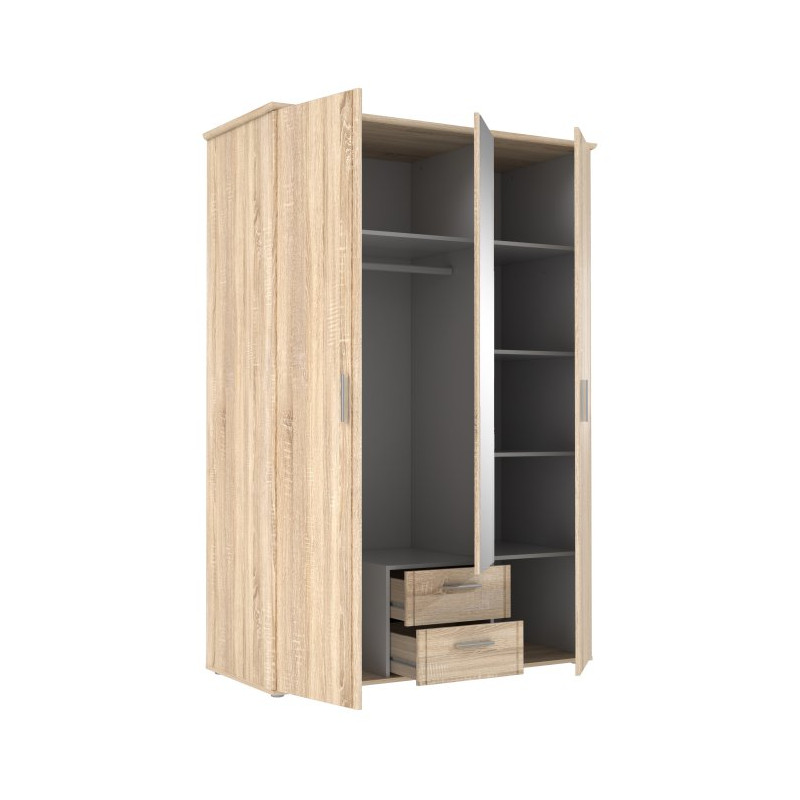Szafa z lustrem 140 cm Gloria GLRS83S dąb sonoma