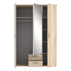 Szafa z lustrem 140 cm Gloria GLRS83S dąb sonoma