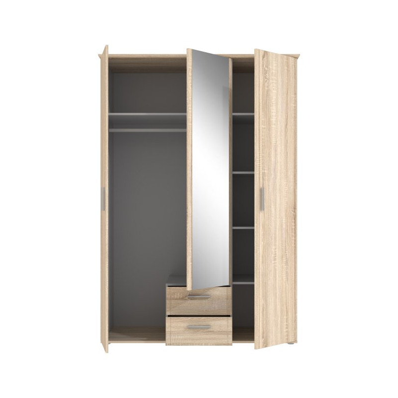 Szafa z lustrem 140 cm Gloria GLRS83S dąb sonoma