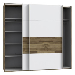 Szafa przesuwna 270 cm Modern Way RCQS12411 dąb klepkowy/biały