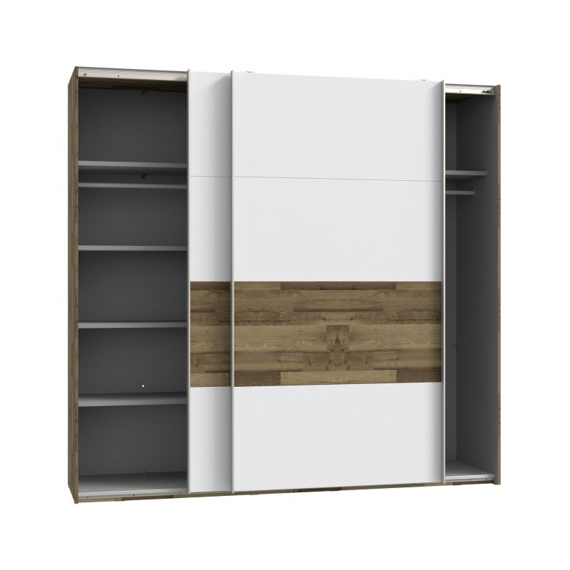 Szafa przesuwna 270 cm Modern Way RCQS12411 dąb klepkowy/biały