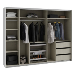 Szafa przesuwna 270 cm Nektarius SSQS12411 secret grey