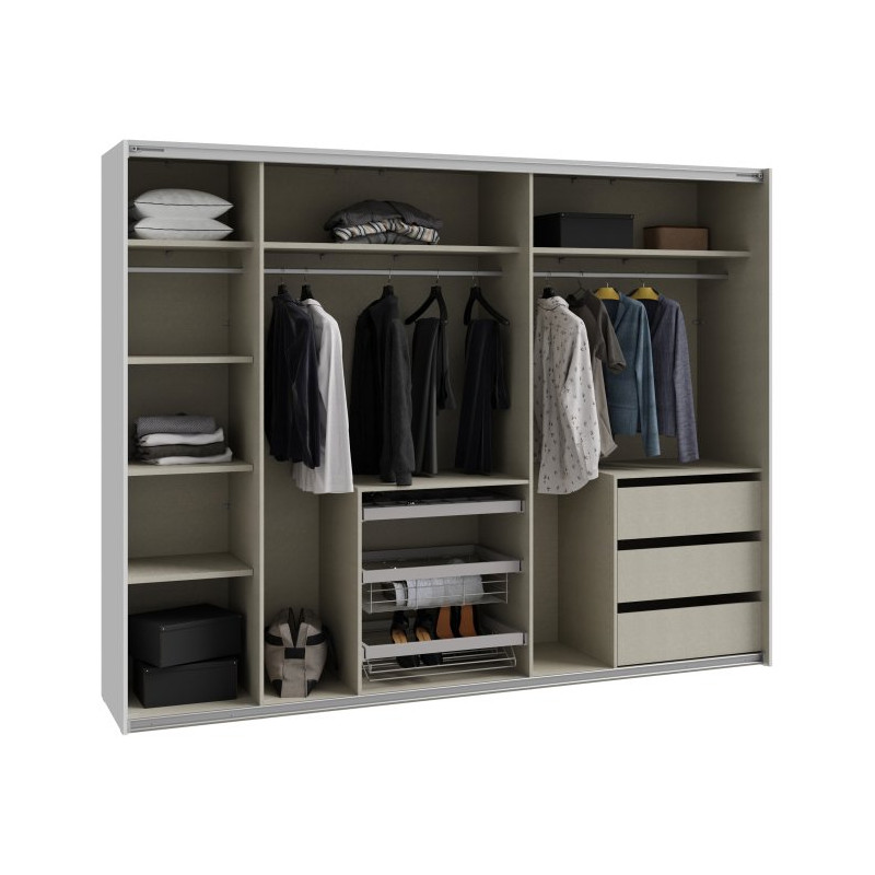 Szafa przesuwna 270 cm Nektarius SSQS12411 secret grey