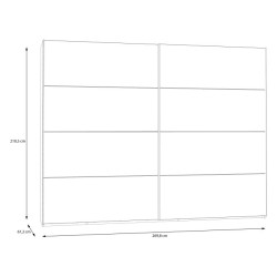 Szafa przesuwna 270 cm Nektarius SSQS12411 secret grey