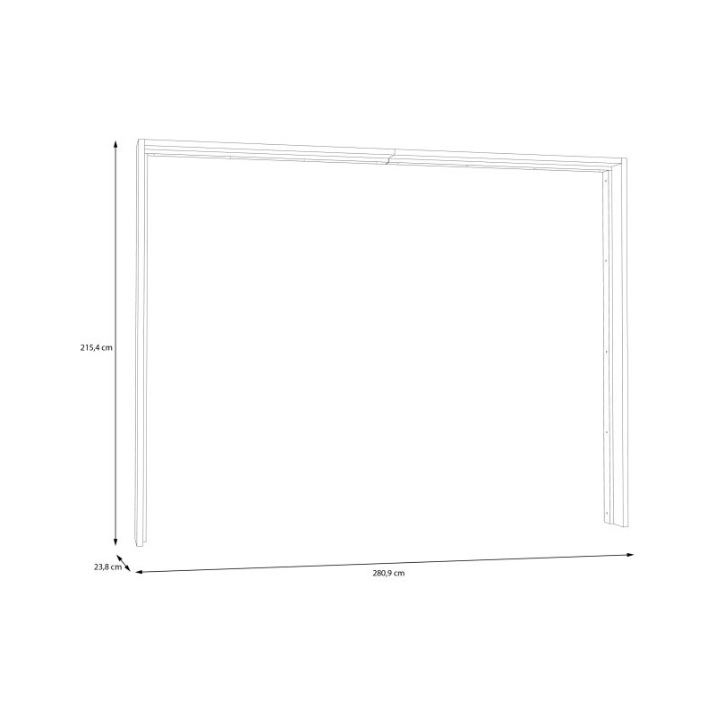 Listwa okalająca do szafy 270 cm Nektarius LUXZ01 secret grey