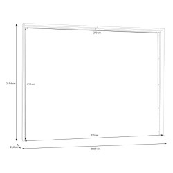 Listwa okalająca do szafy 270 cm Nektarius LUXZ01 secret grey