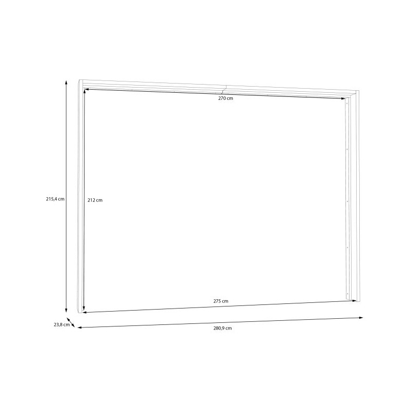 Listwa okalająca do szafy 270 cm Nektarius LUXZ01 secret grey