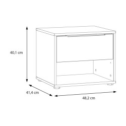 Szafka nocna 50 cm ORKNEY z szufladą | Meble Forte