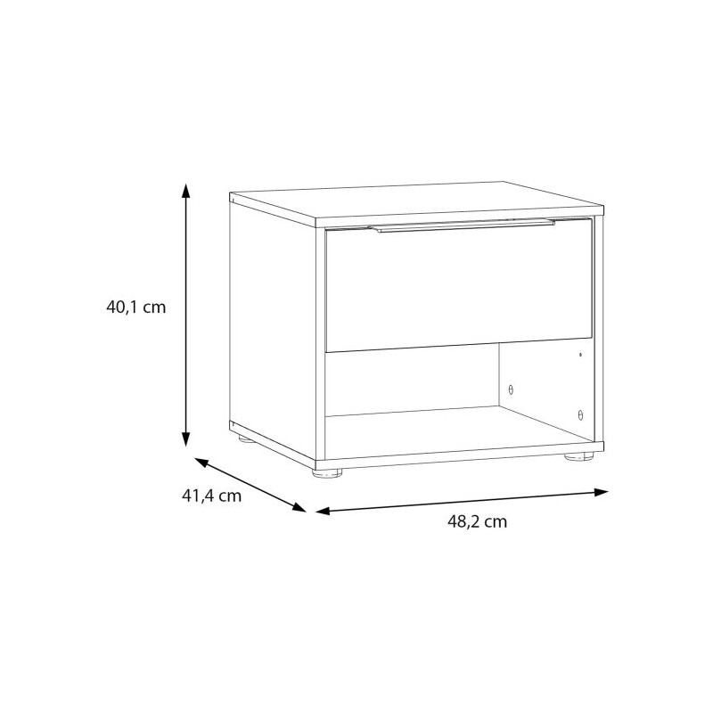 Szafka nocna 50 cm ORKNEY z szufladą | Meble Forte