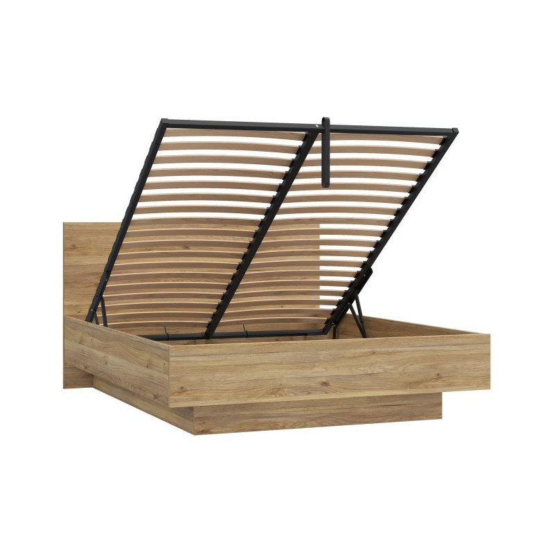 Łóżko z pojemnikiem 160x200 cm Orkney OKYL1162 dąb mauvella