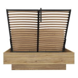 Łóżko z pojemnikiem 160x200 cm Orkney OKYL1162 dąb mauvella