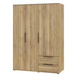 Szafa otwierana 150 cm z szufladami Orkney OKYS831 dąb mauvella