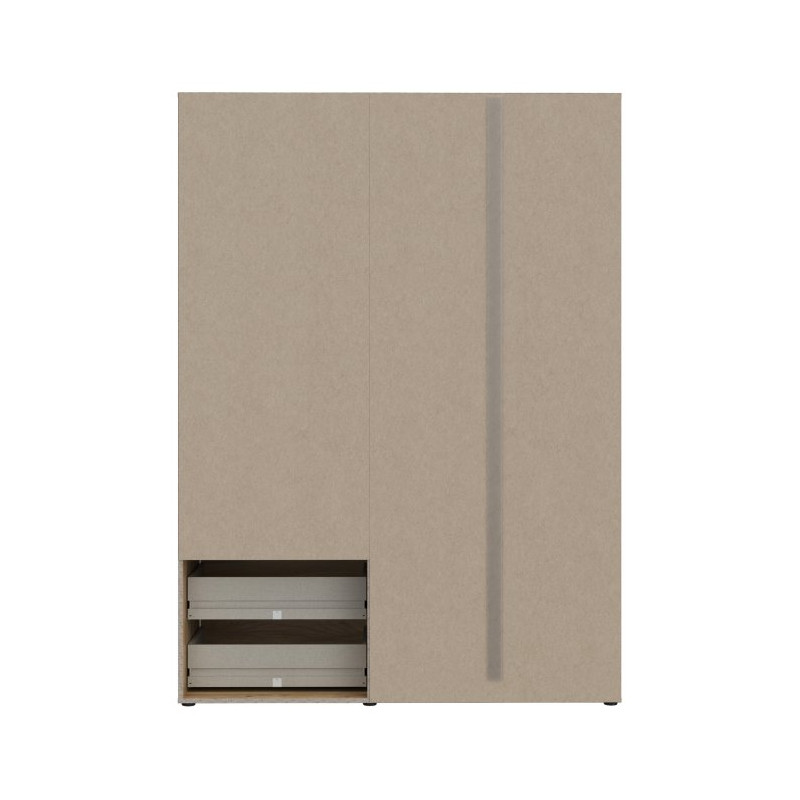 Szafa otwierana 150 cm z szufladami Orkney OKYS831 dąb mauvella