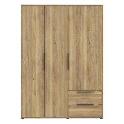 Szafa otwierana 150 cm z szufladami Orkney OKYS831 dąb mauvella
