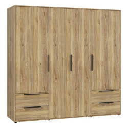 Szafa 210 cm z szufladami Orkney OKYS841dąb mauvella