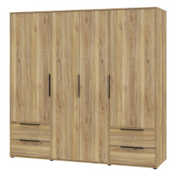 Szafa 210 cm z szufladami Orkney OKYS841dąb mauvella